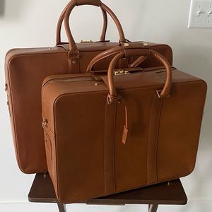 Authentic Vintage Ferragamo Luggage Set w/ keys